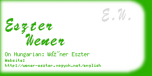 eszter wener business card